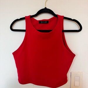 Vibrant Red Women's Crop Top